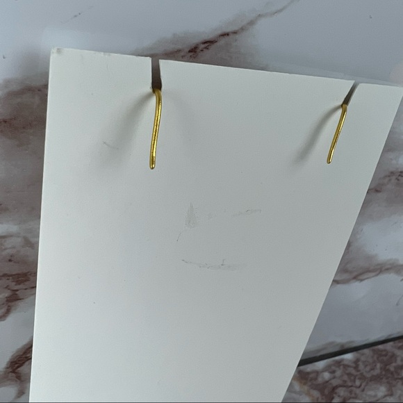 Dainty Red and Gold Natural Stone Earrings - Picture 3 of 5